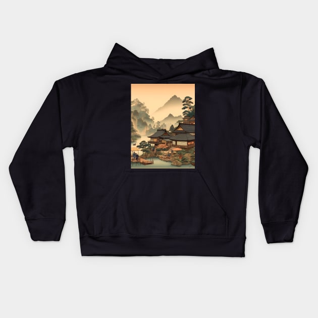 Japanese Art: Exploring Ancient Beauty and Modern Expression Kids Hoodie by insaneLEDP